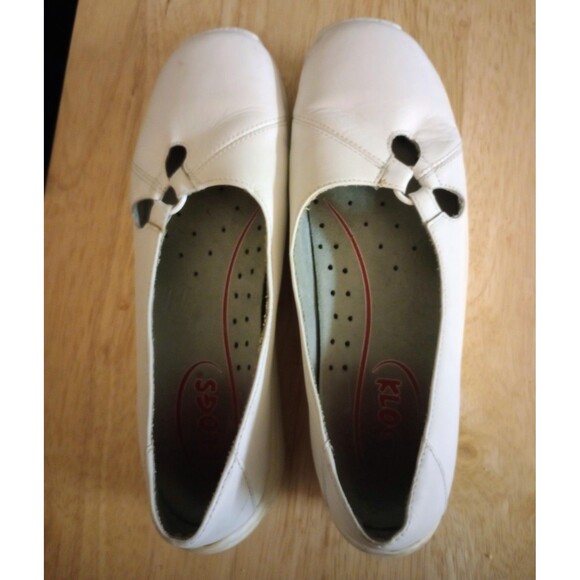 Klogs White Leather Nurse Slip On Shoes Non Slip Comfort Casual Work Women's 9 - Picture 1 of 5